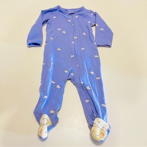 Carters Purple Baby footsie One Piece with bumblebee Print